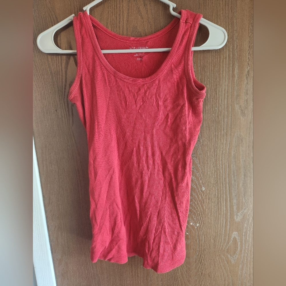 Old Navy Red Fitted Tank Top
